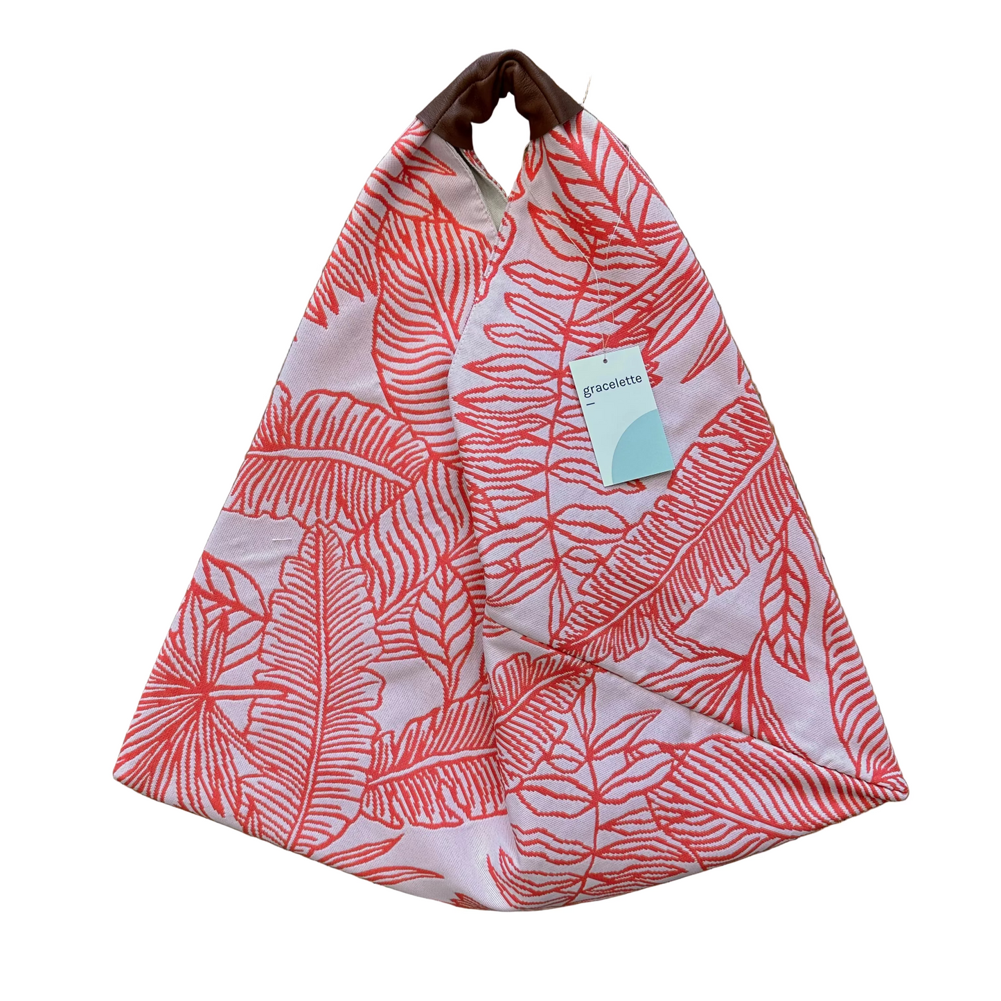 Vibrant Foliage Triangle Totebag by Gracelette Textiles
