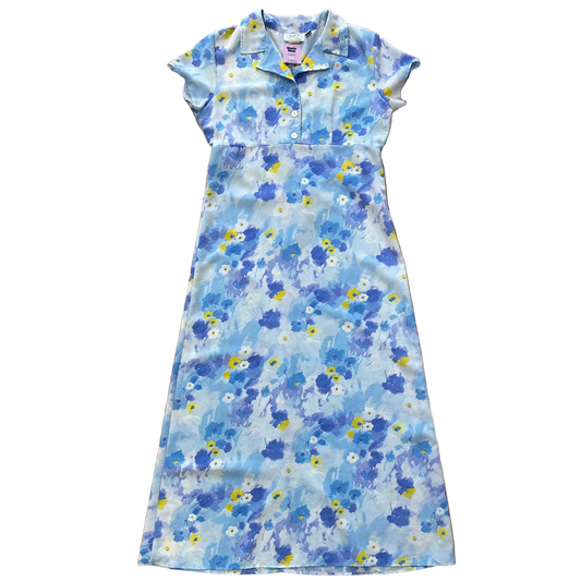 Y2K Watercolour Floral Dress - M