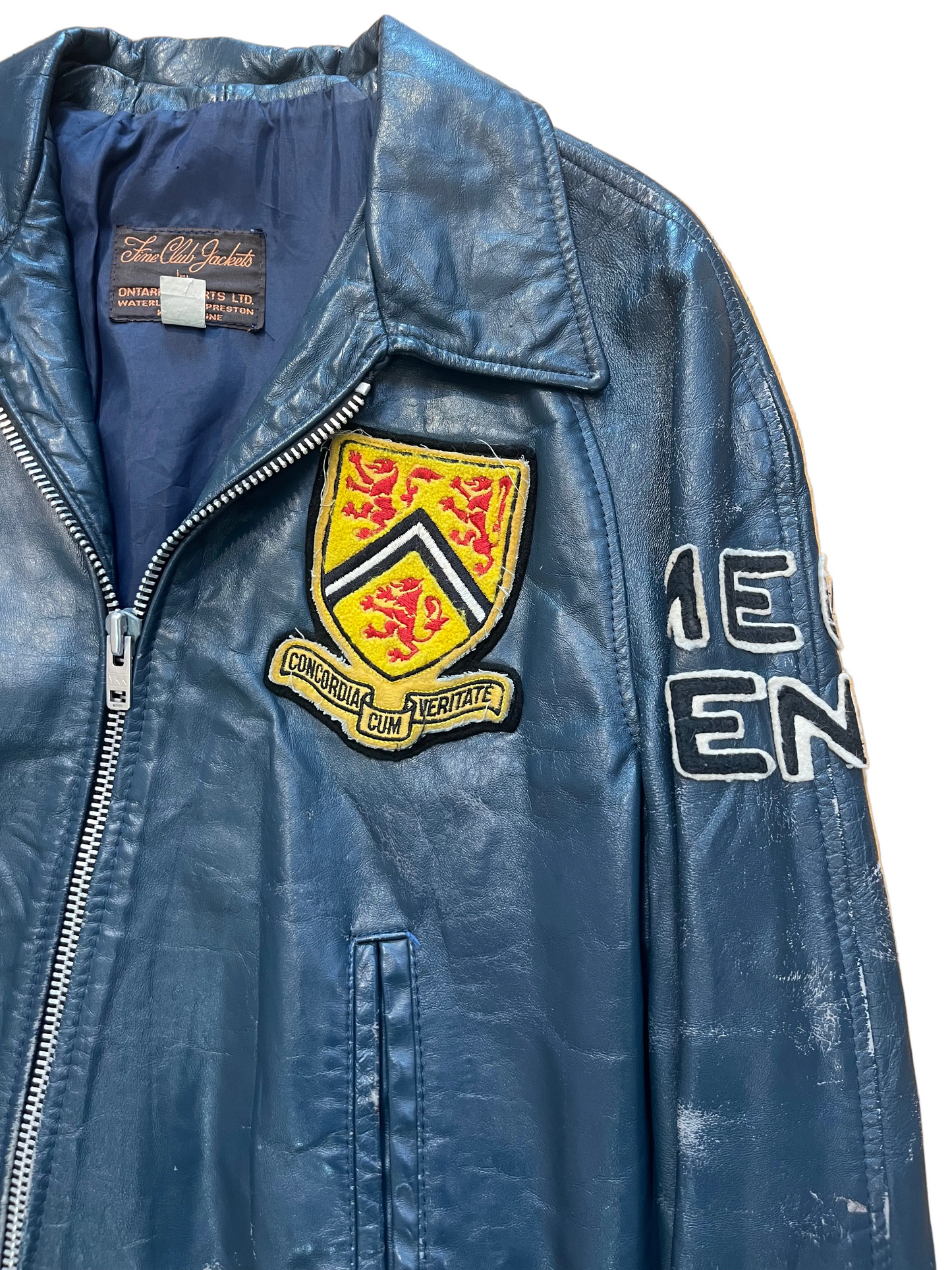 1988 University Of Waterloo leather jacket-size medium