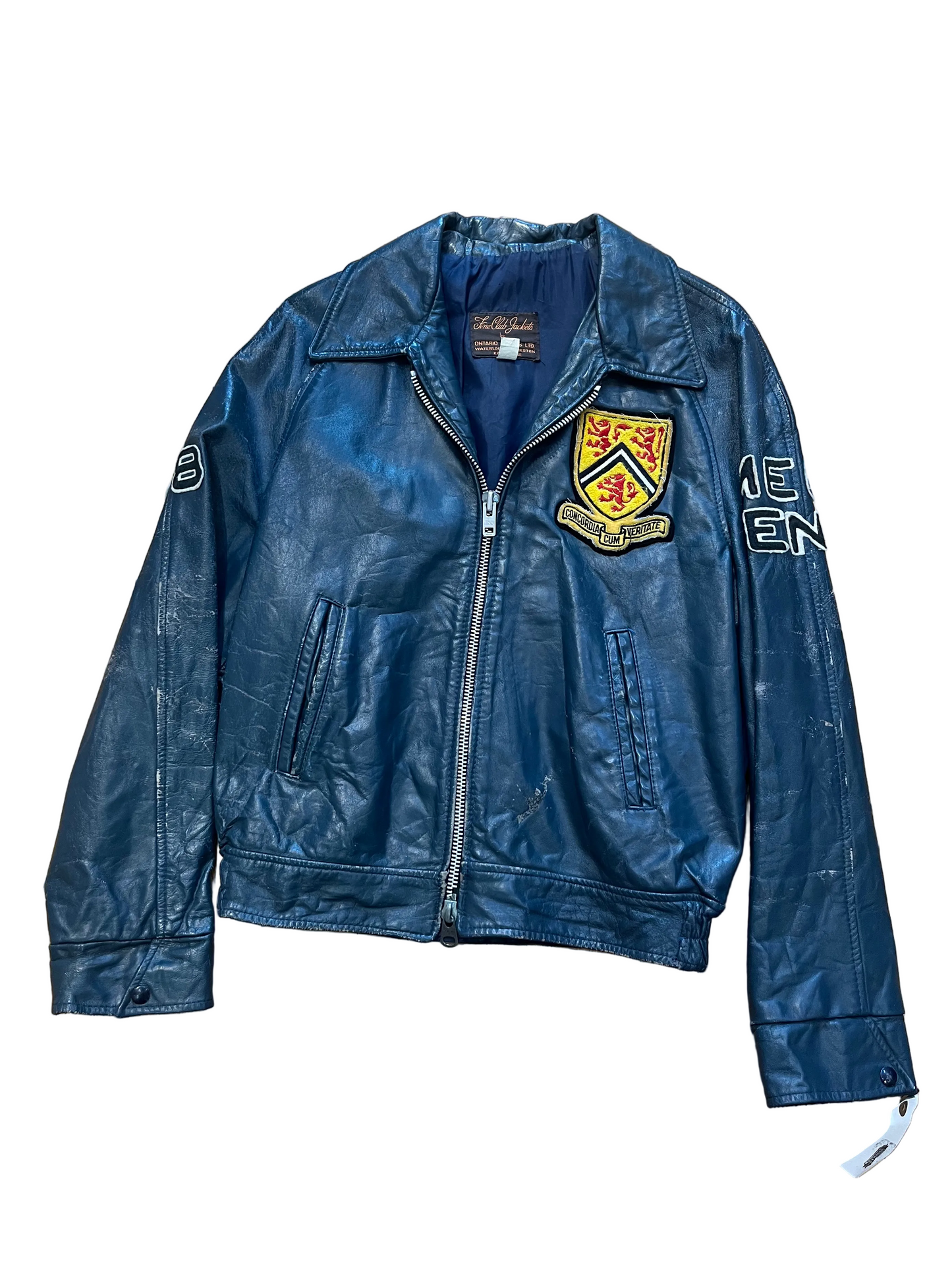 1988 University Of Waterloo leather jacket-size medium