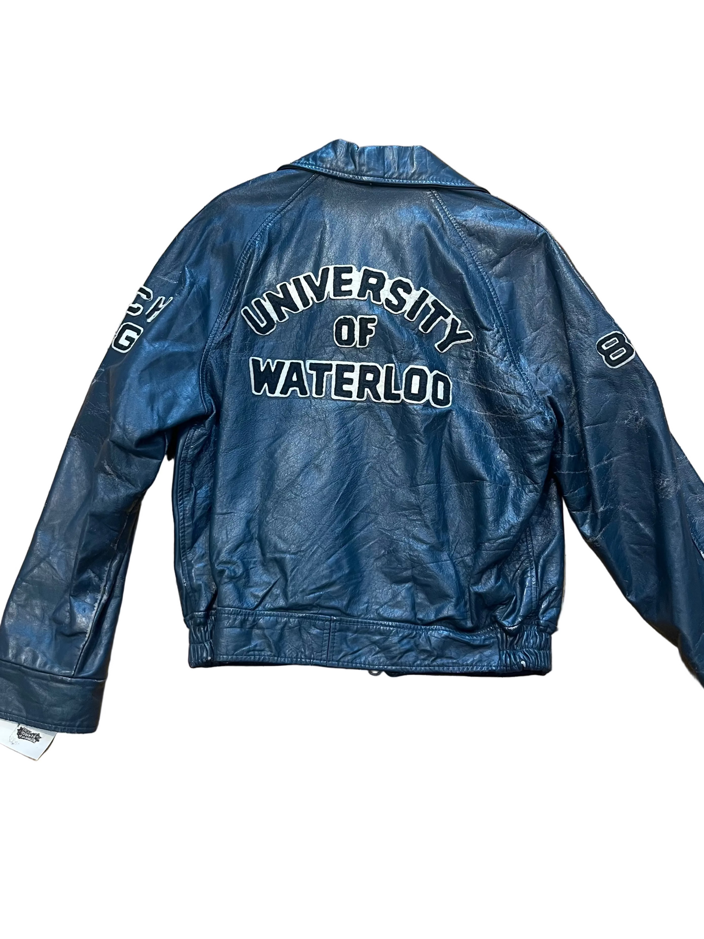 1988 University Of Waterloo leather jacket-size medium