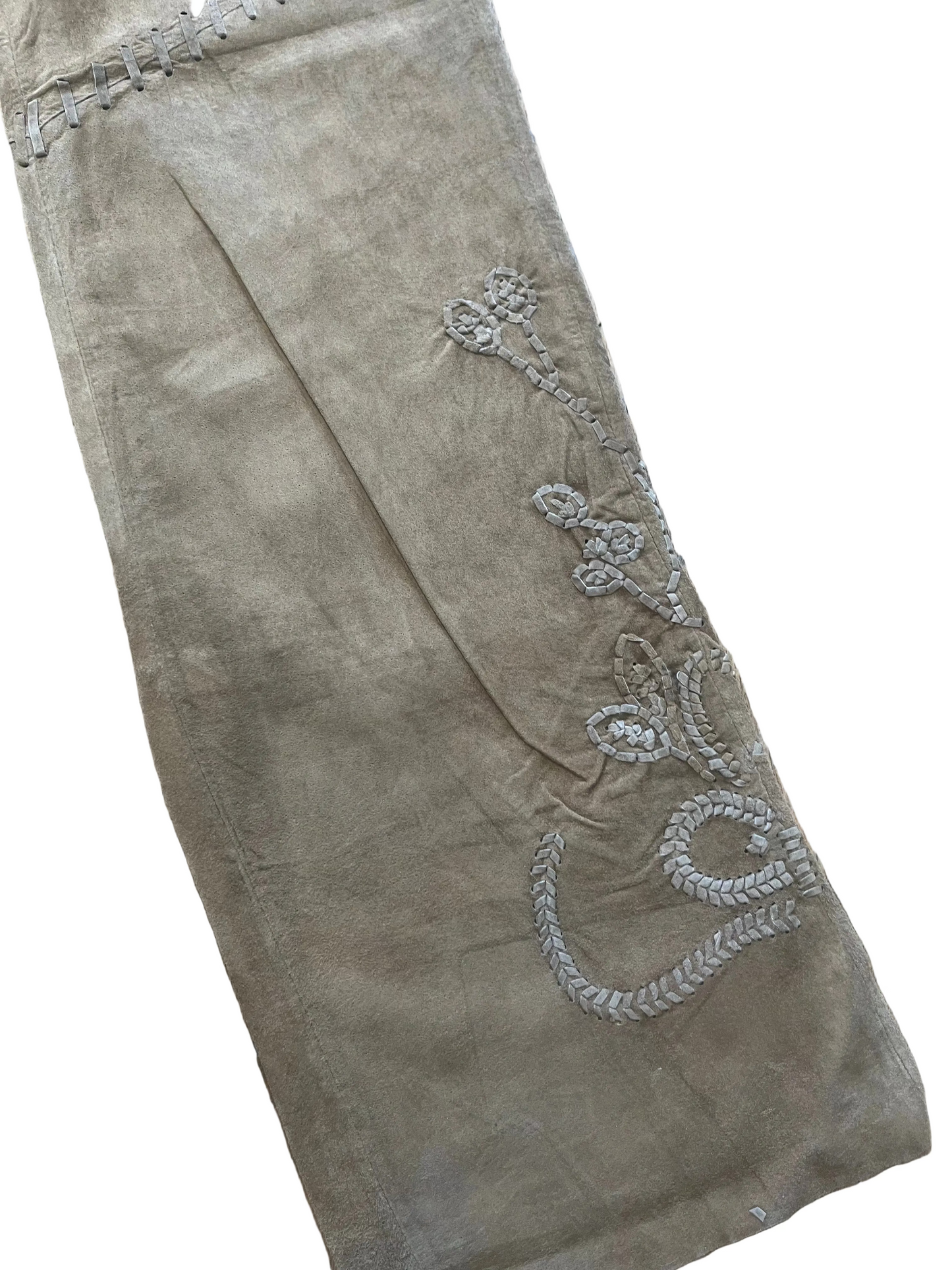 Suede bootcut pants. Size 10
