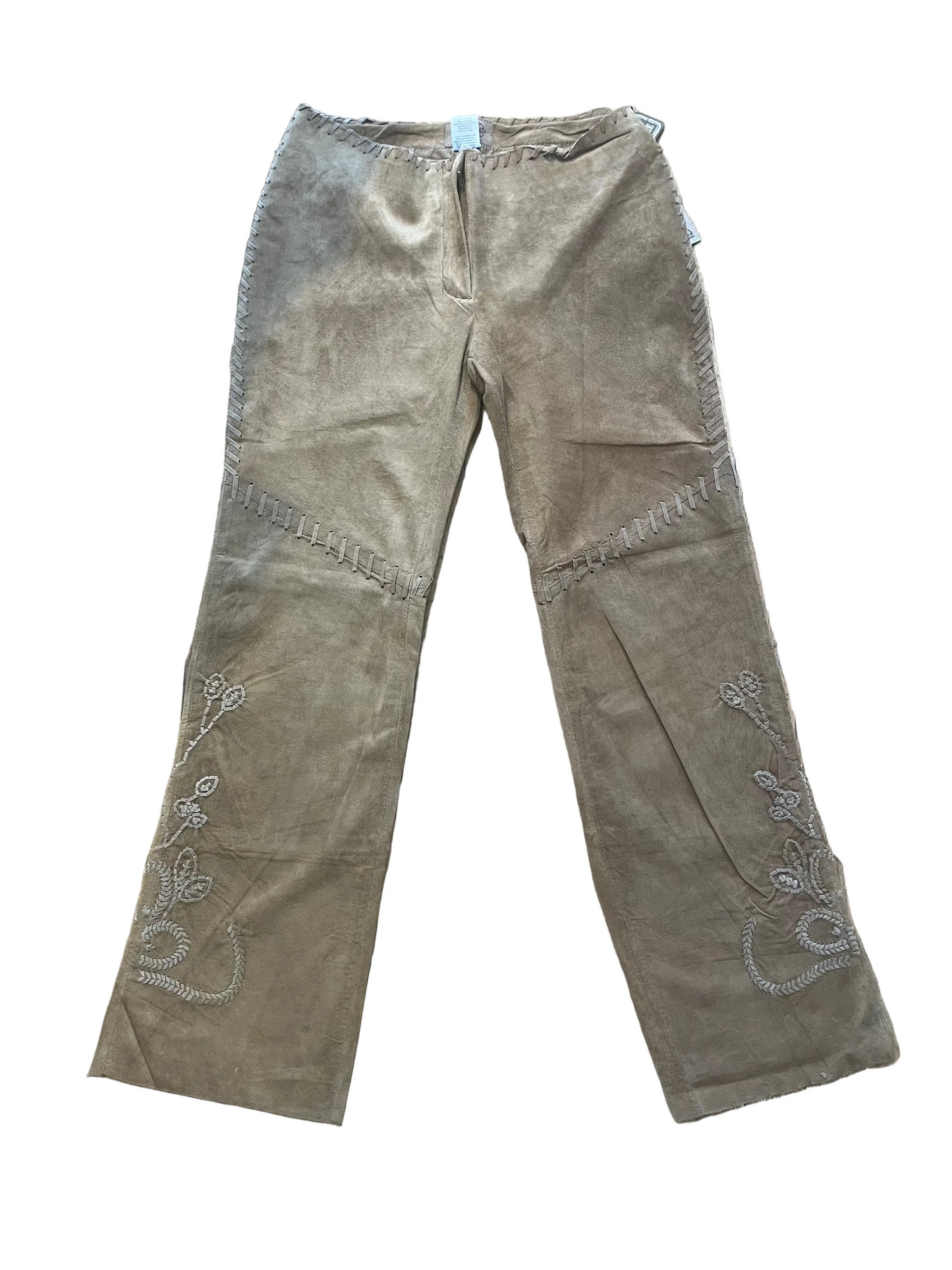 Suede bootcut pants. Size 10