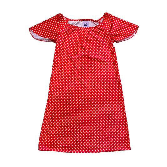 70s Handmade Polka Dot Dress - L