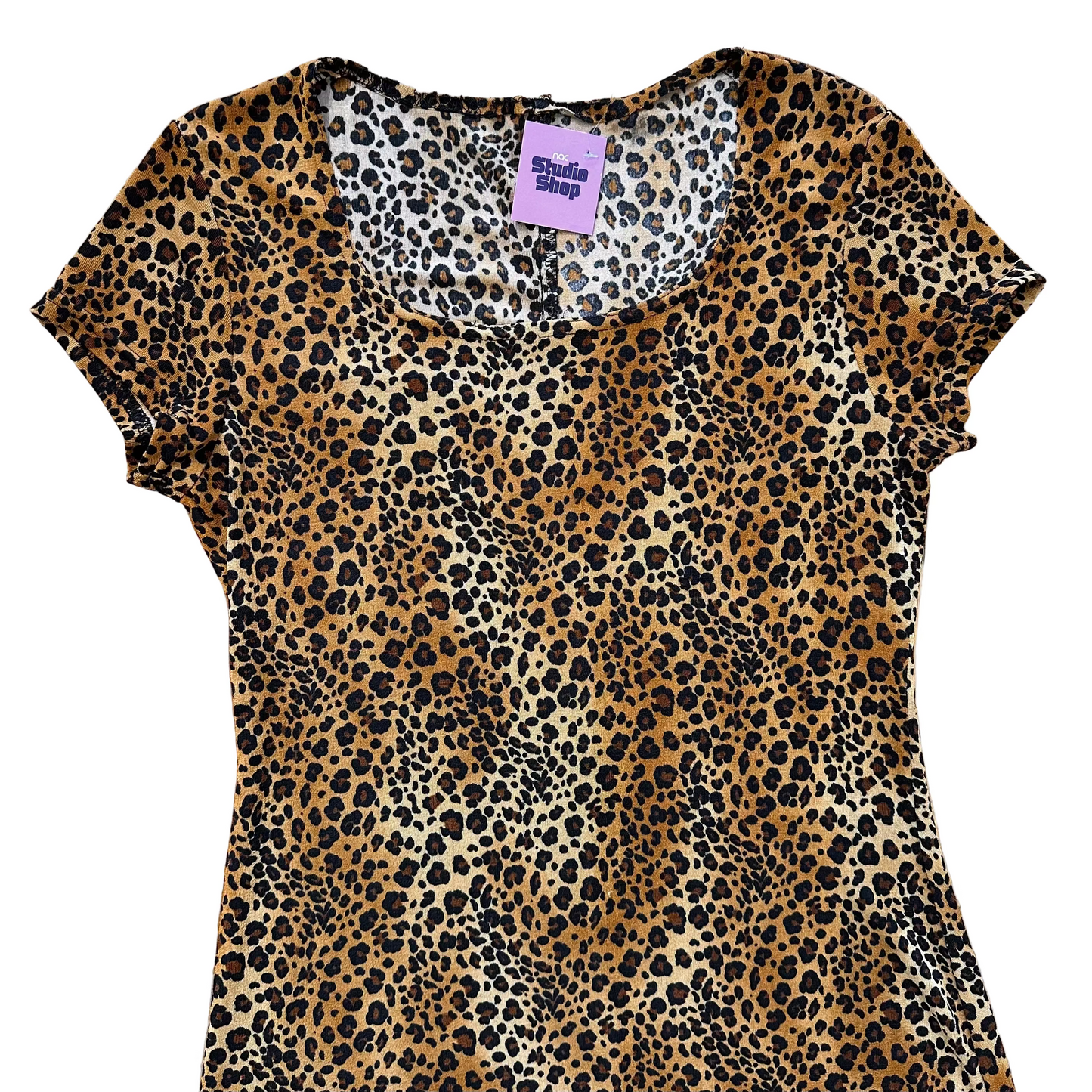Y2K Cheetah Print Mini Dress - S