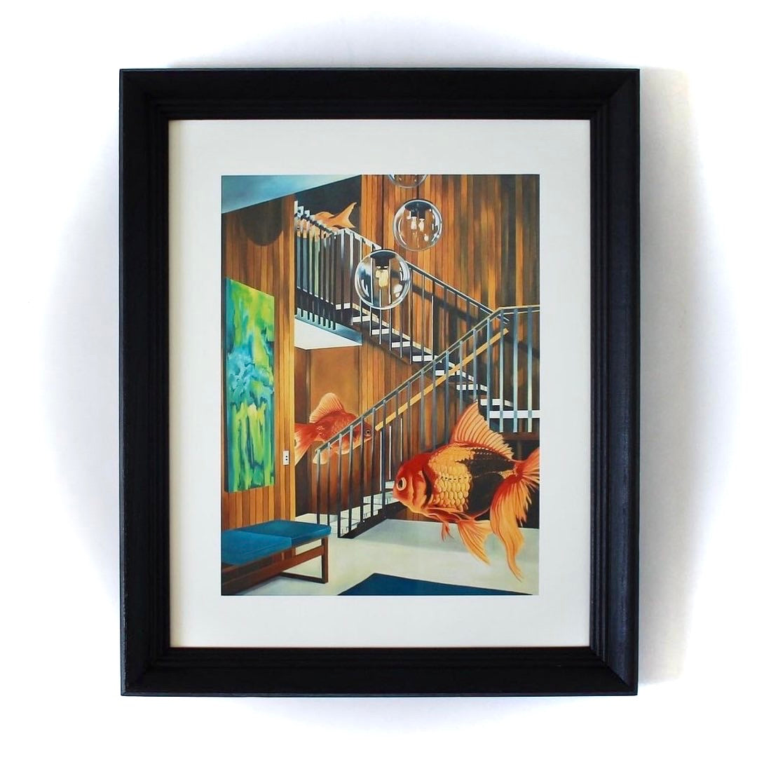 "FISH ASCENDING A STAIRCASE" Emily Andrews Print