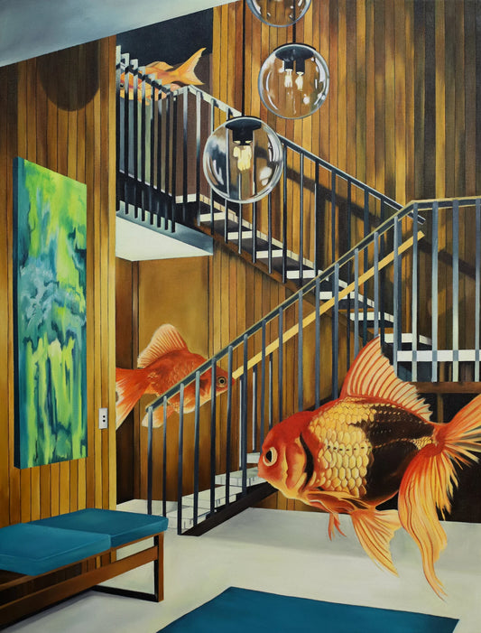 "FISH ASCENDING A STAIRCASE" Emily Andrews Print