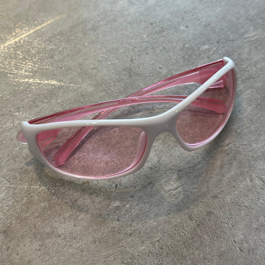 Pink Y2K Wrap Sunglasses