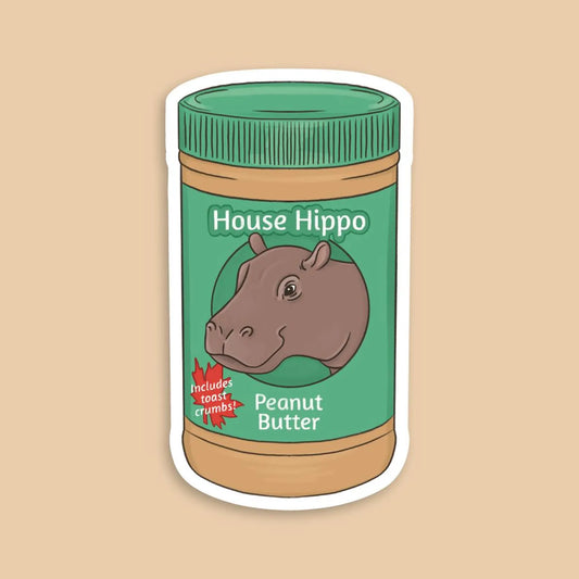 House Hippo Sticker