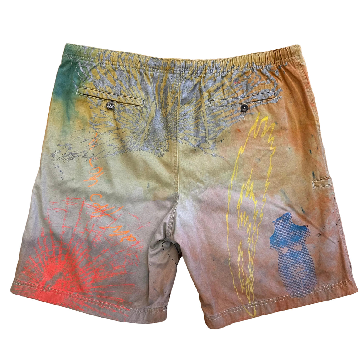 DieDye "No Thanks" Graphic Shorts