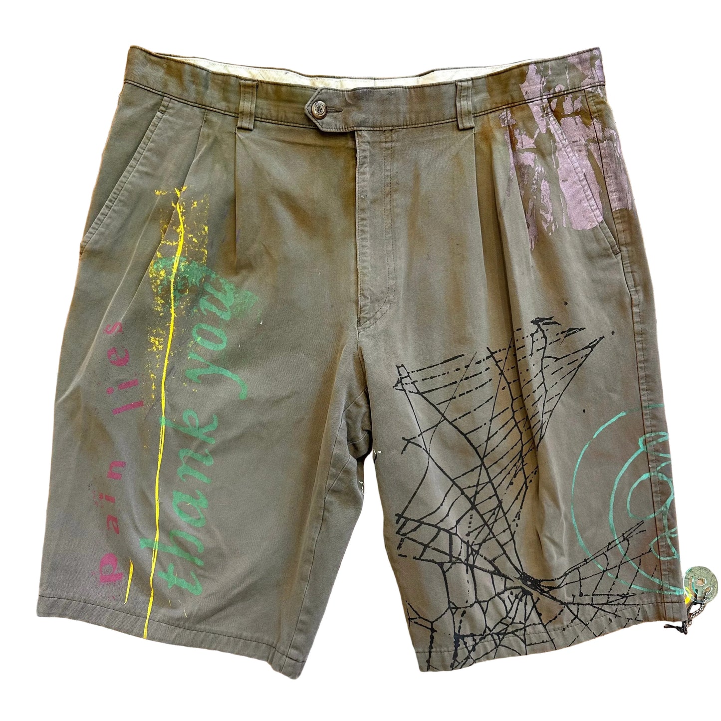 DieDye "Thank You" Graphic Shorts