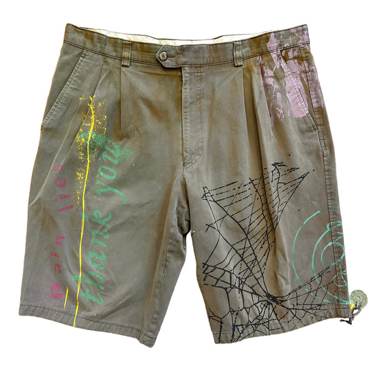 DieDye "Thank You" Graphic Shorts