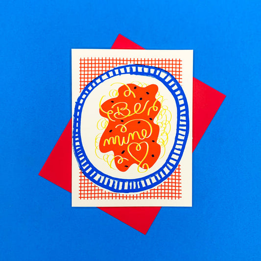 Speghetti Be mine Greeting Card