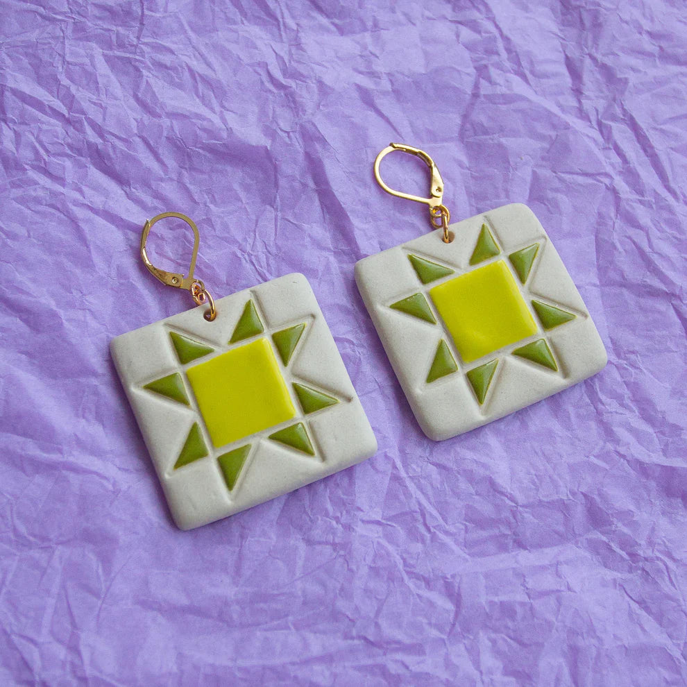 Quilt Square Earrings