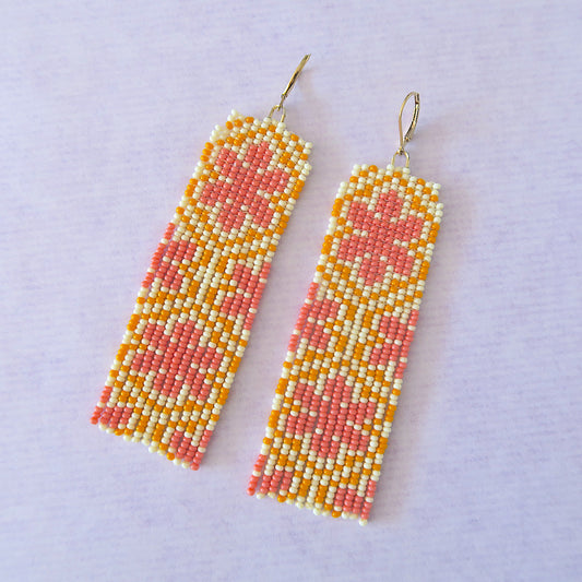 Leo Rising Beadwork Floral 70's Motif