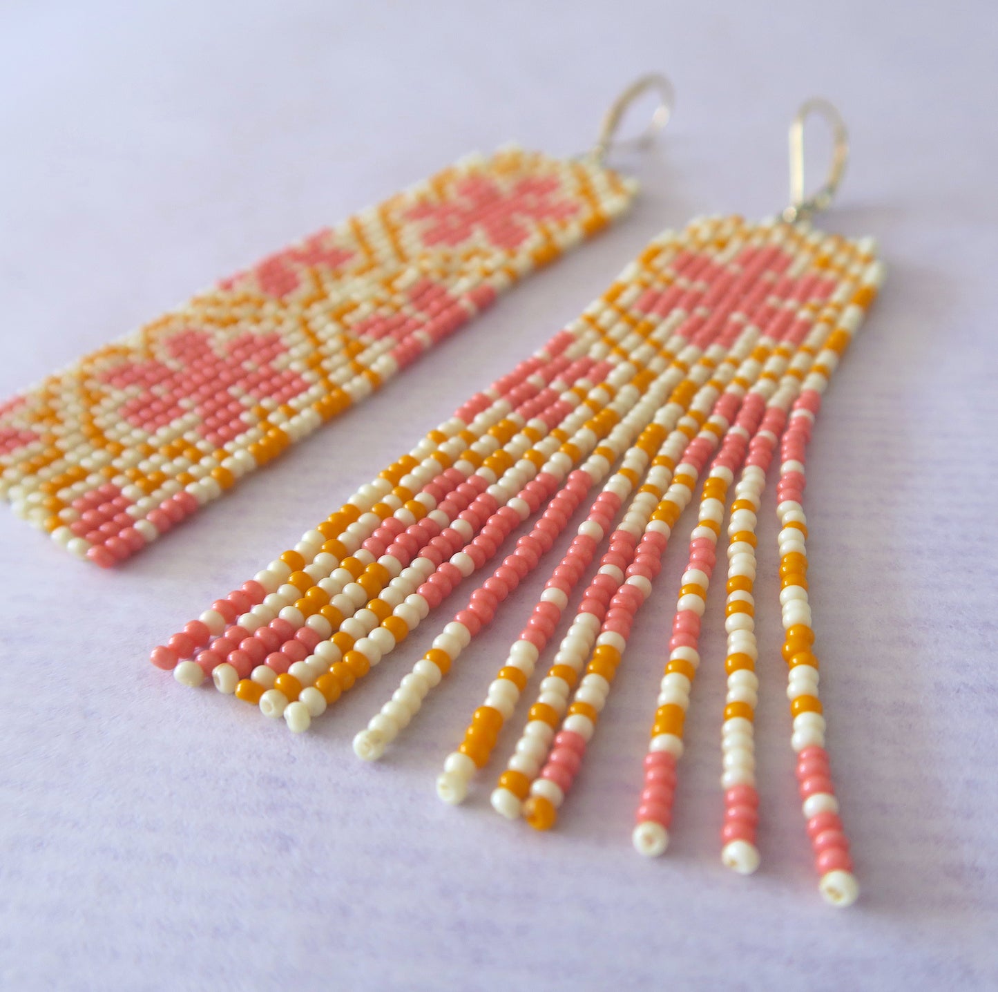 Leo Rising Beadwork Floral 70's Motif