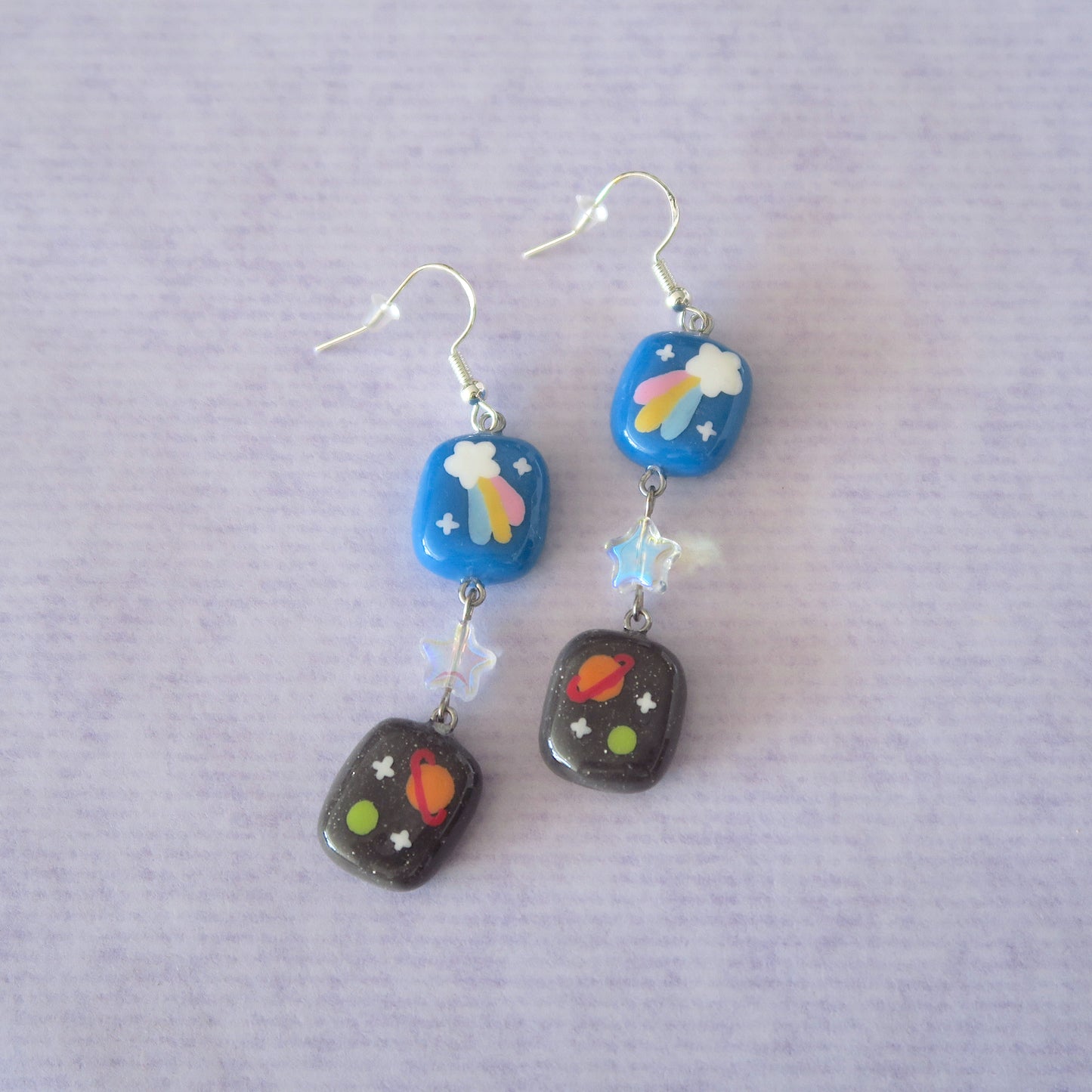 Clay + Painted Drop Earrings