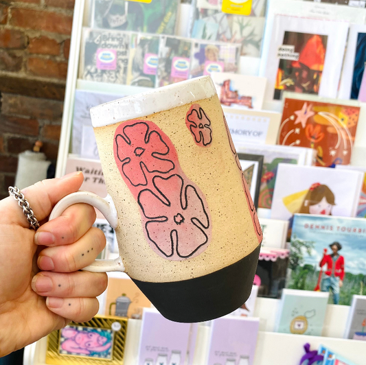 Floral Lava Lamp Ceramic Mug