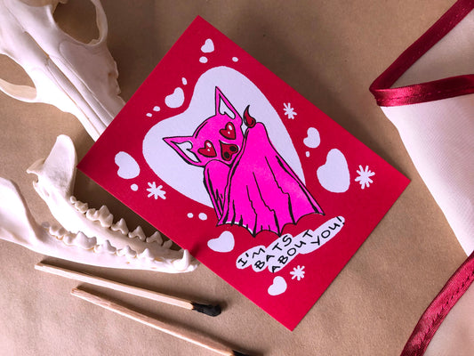 Bats About You Mini Postcard