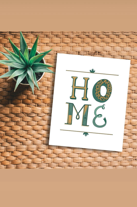 Home Hand Lettered Print