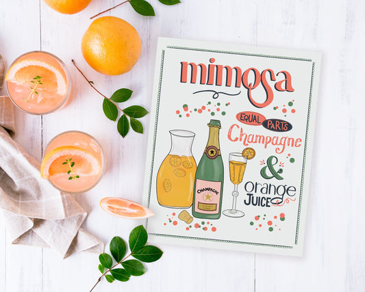 Mimosa Cocktail Print