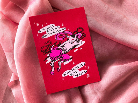 Satyr-ical Mini Postcard